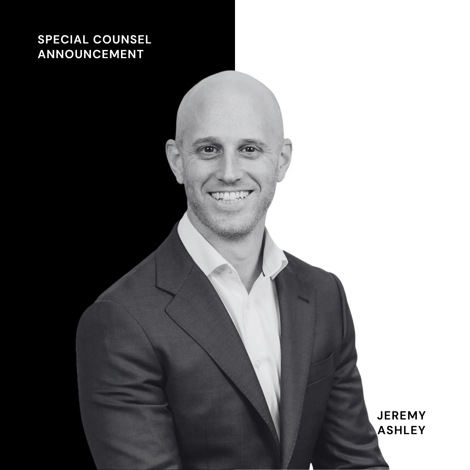 AJ & Co Lawyers announces the appointment of Jeremy Ashley as Special Counsel within the firm's Property practice.