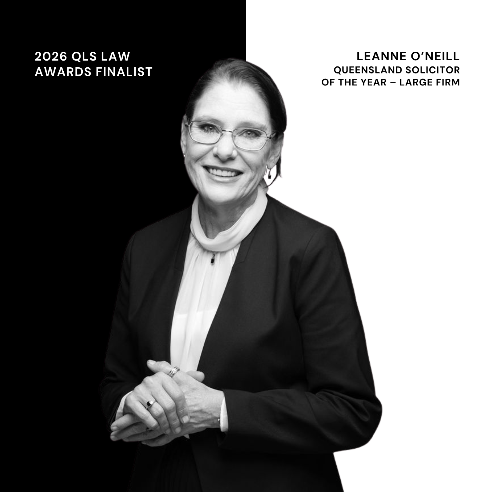 Leanne O'Neill named finalist - QLS Excellence in Law Awards 2026